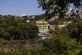 View of the Paranapanema river rapids, called Garganta do Diabo in the city of Piraju, state of Sao Paulo