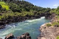 View of the Paranapanema river rapids, called Garganta do Diabo in the city of Piraju