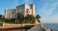 View of Parco del Castello Miramare in Grignano, Italy