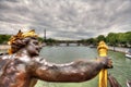 View on Paris from Alexander III Bridge. Royalty Free Stock Photo