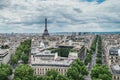 View of Paris from the Arc de Triumph Royalty Free Stock Photo