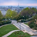 View of Paris and from Belleville par Royalty Free Stock Photo