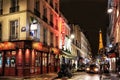 View of Paris city street. Royalty Free Stock Photo