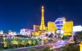 View of the Paris Effel Tower at dusk Royalty Free Stock Photo