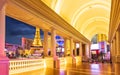 View of the Paris Effel Tower at dusk, The Strip, Las Vegas Boulevard, Las Vegas, Nevada, USA, North America Royalty Free Stock Photo