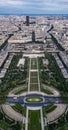 view of Paris from the Eiffel Tower Royalty Free Stock Photo