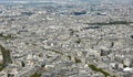 view of Paris in France from Eiffel Tower Royalty Free Stock Photo