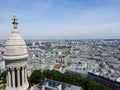 View of Paris France from Montmartre Basilica of Sacre Coeur