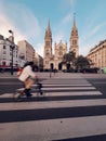 View of Paris and the haussmanian building, captial of France, most famous city in the world Royalty Free Stock Photo