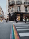 View of Paris and the haussmanian building, captial of France, most famous city in the world, paris and LGBTQ Royalty Free Stock Photo