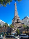 View of Paris Las Vegas Hotel (Replica of Eiffel Tower in Paris) and Hotel Planet Hollywood