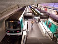 Louis Blanc metro station in Paris Royalty Free Stock Photo
