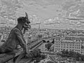 View of Paris from `Notre-Dame` with Gargoyle