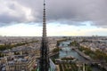 View of Paris and the river Seine from Notre Dame Cathedral. France Royalty Free Stock Photo