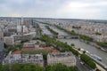 Top view of Paris and Sena Royalty Free Stock Photo