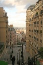 View of Paris streets from Montmartre hill Royalty Free Stock Photo