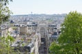 View of Paris from the top of the hill of Montmartre Royalty Free Stock Photo