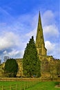 View from the Parish Offices, of St Oswald`s Church, Ashbourne, in Derbyshire.