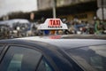 View of a Parisian taxi sign