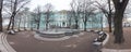 View of Park in front of the Winter Palace. Spring. Saint-Petersburg. Russia. Royalty Free Stock Photo