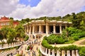 Park Guell Architectural complex in Barcelona, Spain Royalty Free Stock Photo