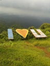 View of the park in highland mountains