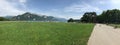 Green watercolor, panorama, france, europa, lake, annecy, alps mountains, mountains