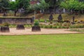view of the park in the Penataran temple complex area.