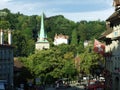A view of the park and the Schonberg hill in Bern