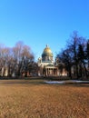 view of the Park and St. Isaac`s Cathedral