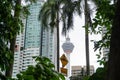 View from the park to the Menara Tower in Kuala Lumpur