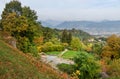 View on the park from top of San Vigilio castle. Bergamo. Italy Royalty Free Stock Photo