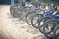Parked Bycicles on the beach