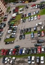 View of the parking lot with 16 floors.