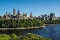 OTTAWA PARLIAMENT BUILDINGS VIEW ON SUMMER DAY Royalty Free Stock Photo