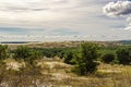 View from Parnidis Dune. Clouds, sand and sea