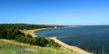 View from the Parnidis dune over Nida and the Curonian Lagoon. Nida. Lithuania Royalty Free Stock Photo