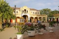 View of Parque De La Inmaculada Concepcion in sunshine, historic town Santa Cruz de Mompox and Royalty Free Stock Photo