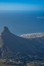 View of a part of the beautiful Cape Town from Table Mountain Royalty Free Stock Photo