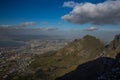 View of a part of the beautiful Cape Town from Table Mountain Royalty Free Stock Photo