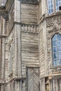 Wooden wall of old orthodoxy church in Pobirka - U Royalty Free Stock Photo