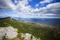 View from Kozjak mountan in Dalmatia.