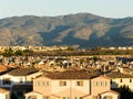 Houses and the mountain, Chula Vista, California, USA Royalty Free Stock Photo