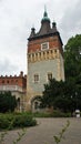 View of part of Vajdahunyad Castle, beautiful architecture, Budapest, Hungary