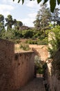 View of the Partal Palace from the old access to the Generalife from the Cuesta de los Chinos