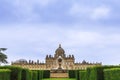 View of parterre garden and Castle Howard with Atlas Fountain.