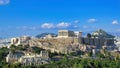 Parthenon Temple and Odeon of Herodes Atticus on Acropolis hill