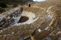 Partially reconstructed Odeon and columns of State Agora in Ephesus, Turkey