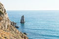 View of Parus (Sail) rock in Black Sea, Crimea Royalty Free Stock Photo