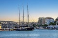 View of Pasalimani port in Pireus city . Greece